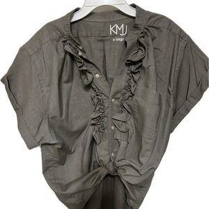 KMJ Kiki Shortsleeve Blouse with Ruffles Size XL